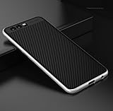 Huawei P10 Plus Case, DEMEDO (Bumblebee Series) TPU Inner Case + PC Frame All-round protection Cover, Camera Lens Protection, [Carbon Fiber] Pattern Fashion Back Shell for P10 Plus(Silver)