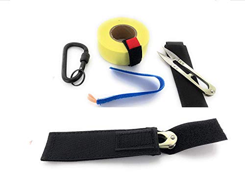 VAS HIGH Visibility Rainbow Trail Marking & Flagging Ribbon DLX Tape Trail Pack- Outdoor, Commercial & Industrial Use Organizer Utility Bag Scissors & Case Retention Strap (Random Assorted, 3 Pack)