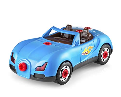 Play22 30 Pcs Take Apart Racing Car Toddler Toys Set - Build Your Own Car with Drill, Engine Sounds & Lights - Toy Car Constructions Set Stem Building Learning Education Toys for Kids Ages 3+ Years