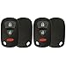 KeylessOption Keyless Entry Remote Car Key Fob Case Shell Pad Replacement for KBRTS005 (Pack of 2)