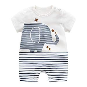 Allaibb Babykleding van biologisch katoen, voor jongens en meisjes, als poloshirt, korte broek of zomerrompertje (0-24…