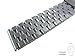 24mm Watch Bracelet Watchband Strap Stainless Steel Silver Black Titanium Brushed 5 Row Super Engineer II Individual Brick Removed Link Free Spring Bar Secure Clasp Buckle JRRS7777 (Titanium)