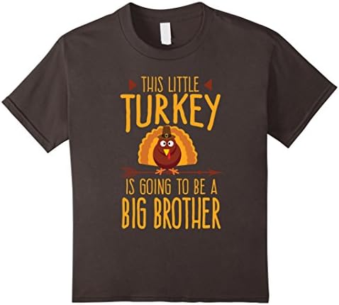 Kids This Little Turkey Is Going To Be A Big Brother T-Shirt 6 Asphalt