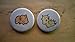 Pokemon Collectible 1" inch Buttons - Vulpix and Ninetales Evolution Set - Custom Made - Pin Back - Gift Party Favor