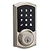 Kwikset 99160-002 916 Z-Wave SmartCode Touchscreen Electronic Deadbolt, Featuring SmartKey in Satin Nickel, Works with Alexa via SmartThings, Wink, or Iris