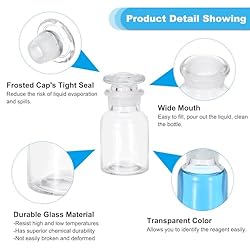 PATIKIL Reagent Media Bottle, 3 Pcs 30ml Glass Wide
