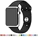 FanTEK Soft Silicone Sport Replacement Strap for Apple Wrist Watch, 42mm S/M - Black