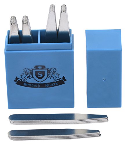 50 Premium Metal Collar Stays in Divided Box â€“ 2 Most Popular Sizes by Quality Stays (2.2" and 2.5")