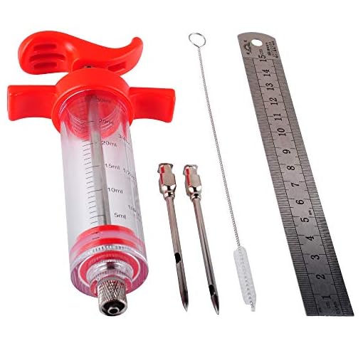 Wadoy Turkey Syringe/Flavor Injector Syringe/Meat Syringe Marinade Injector for Bbq Grill1 Oz