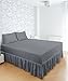 Utopia Bedding Microfiber Bed Ruffle (Queen, Grey)