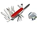 S^N-STORE 30 Basic Functions tools, Classic SD Pocket Knife Stainless Steel Multi-Function Folding Knife Tools Kit - Mini Multifunction Knife - Knife Toothpick Replacement (Red)