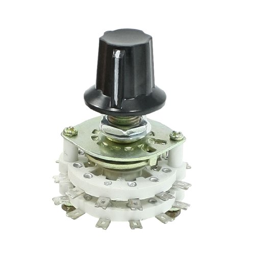 uxcell Band Channael Rotary Switch 2P11T 2 Pole 11 Position Dual Deck