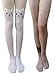 AM Landen Mock Thigh High/Mock Garter/Printed Tights/Tatoo Pantyhose(White Cat-Set)