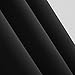 Deconovo Blackout Curtains, Solid Room Darkening Curtains for Living Room, Thermal Insutaled Drapes for Kitchen Patio Door Nursery, Grommet Top (Black, 80x84 Inch, 1 Panel)