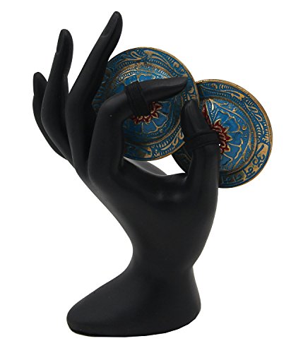 DharmaObjects Belly Dancing OM Namah Pro Finger Zills or Cymbals (Turquoise) - Thumbnail 3