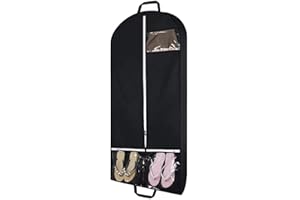 Hanging Garment Bags for Clothes Storage and Travel, 50.4" Long Suit Covers with Handles, Foldable Closet Organizer for Men’s