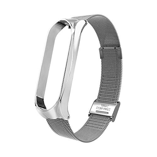 Barthylomo Milanese Stainless Steel Wrist Strap Metal Wristband Band Watch Bands for Xiaomi Mi Band 3