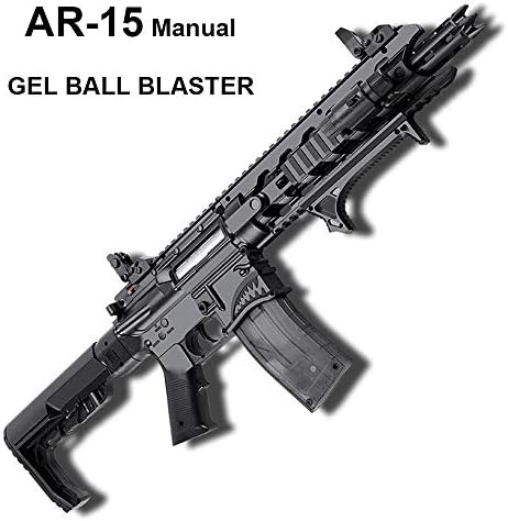 GELRIZTY AR-15 Maunal Gel Ball Blaster - Maunal Gel Soil Water Crystal Beads Toy Blaster - Cool Emulation Shape