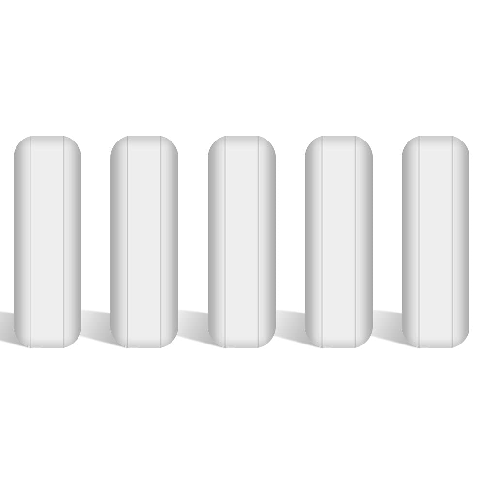 stonylab 5-Pack Magnetic Stir Bars, 25 mm PTFE-Coated White Stirring Bars for Magnetic Stirrers Set - Perfect for mixing liquids in labs, resistant to chemicals and high temperatures