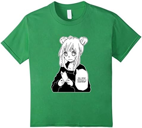 Kids Anime Girl Texting T Shirt Hot Fashion T Shirt 6 Grass