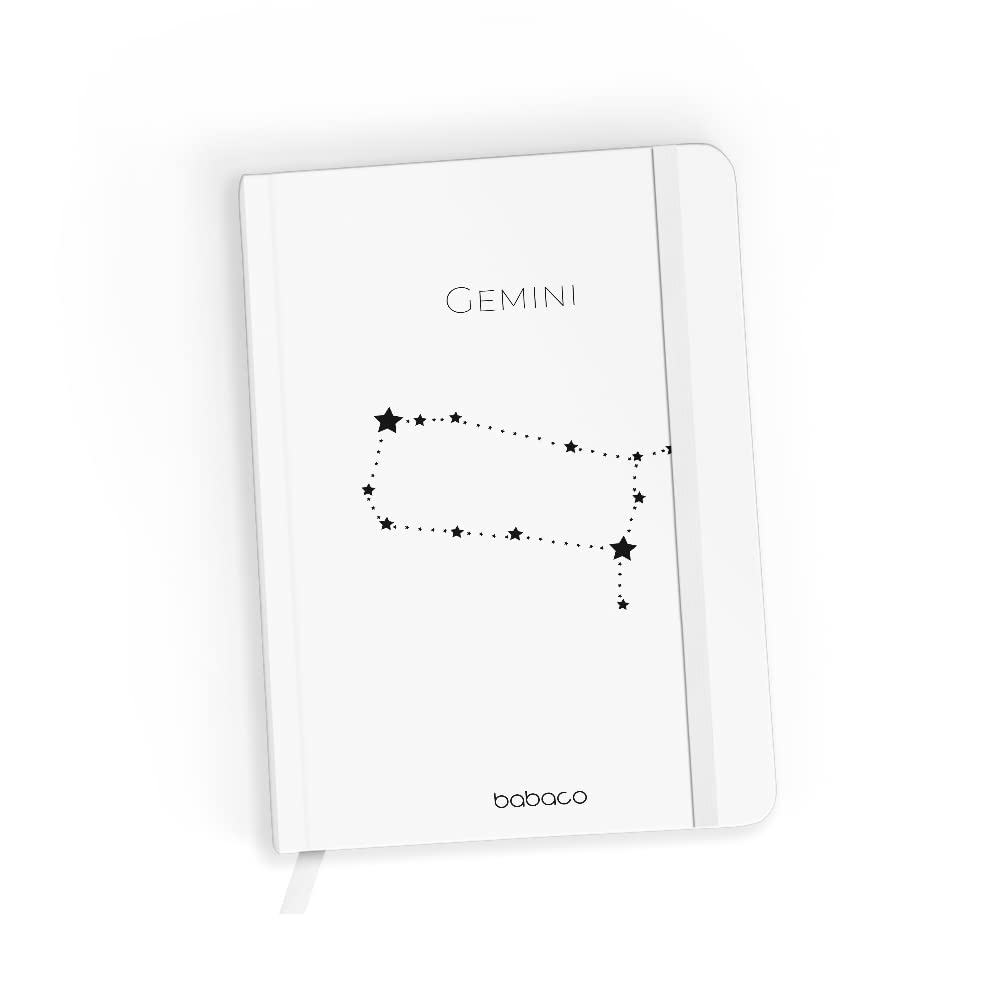 ERT Group Originally and Officially Licensed by Babaco Notebook, Pattern Zodiac Constellation 003 White, with Squared Paper, A5