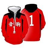 YANGGO Mens Nekoma Kozume Kenma Hoodie Cosplay