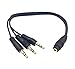 Qaoquda 3.5mm Stereo Audio Splitter Cable 1FT Gold Plated 3.5mm (1/8