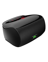 Mighty Rock Touch Altavoces Bluetooth inalámbricos, Altavoz ultra portátil con una calidad de sonido superior y potente subwoofer doble, graves potentes mejorados, micrófono integrado (Negro)