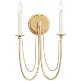 Maxim Plumette - 2 Light Wall Sconce in Traditional Style-16 Inches Tall and 14 Inches Wide-Gold Leaf Finish