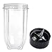 QUIENKITCH Magic Bullet Replacement Cups, 16OZ Cups & Cross Blade & Gaskets 4PCS/SET Replacement Parts FOR 250W Magic Bullet Blender Juicer/Mixer MB1001 Accessories