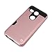 Nexus 5X Case, MP-MALL [Shock Absorbent] [Card Slot] Armor Hybrid Defender Shockproof Rugged Protective Cover Case for LG Google Nexus 5X (Rose Gold)