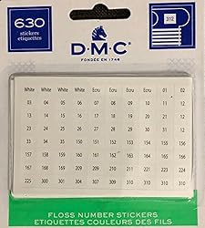 DMC Floss Number Stickers, 630/Pkg