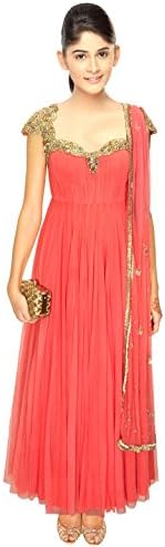 Unnati Women's Designer Anarkali Salwar Suit Net Fabric