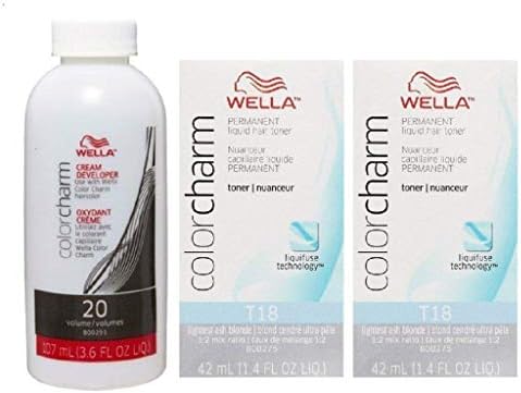 Color Charm Toner T18 1 4 Oz 2 Pack Cream Developer 20 Volume
