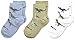 Country Kids Little Boys' Real Dinosaur 3 Pair, Assorted Dark Mix, Sock 7-8/Shoe 9-1