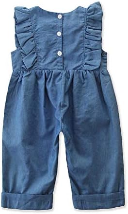Muium Kids Baby Girls Romper Overalls Loose Pants Jumpsuit Outfits Clothes Set, 1-6 Years Old