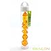 Bescon Mini Translucent Polyhedral RPG Dice Set 10MM, Small RPG Role Playing Game Dice Set D4-D20 in Tube, Transparent Orange