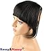 Voloria #2 Brazilian Human Hair Clip-in Hair Bang Full Fringe Short Straight Hair Extension for women 6-8inch