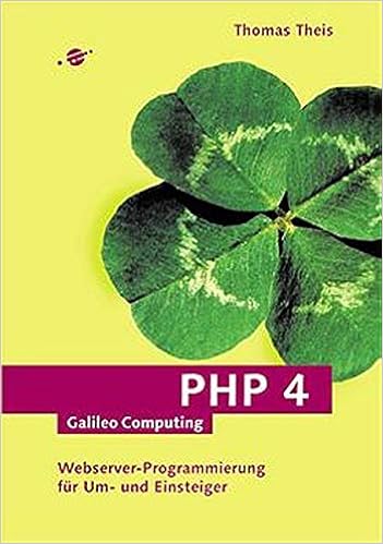 Php 4 Webserver Programmierung Fur Einsteiger Galileo Computing Amazon De Theis Thomas Bucher