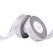 Feyarl 1-inch Wide Glitter Metallic Sparkle Ribbon by 50-yards (2 rolls X 25yd) Crafters Wedding Holiday Ribbon Home Decoration Ribbon Gift Wrap Card Making Hair Bows Floral Projects (Silver)