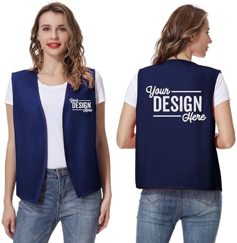TopTie Custom Volunteer Work Vest Supermarket Apron Vests Printed