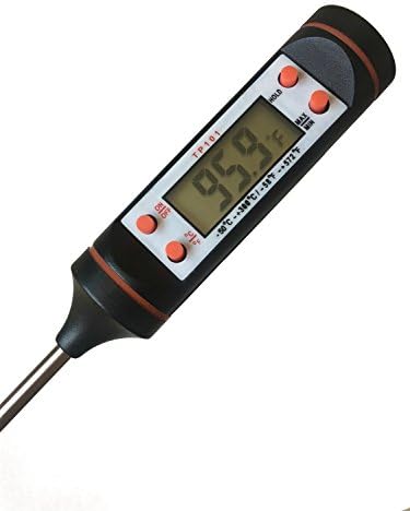 MVP Products Instant Read Digital Thermometer LCD Display Kitchen Food Meat BBQ Grill Smoker Thermometer with Storage Case For All Cooking Liquid Candy Needs