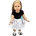 Shero 12 - 16 Inches Baby Doll's Dress Black and White Dress