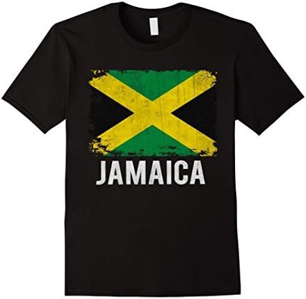 Men's Jamaica Jamaican Vintage Pride Funny Flag T-Shirt Large Black