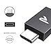 RAMPOW USB C to USB Adapter [2-Pack, OTG, QC 3.0] - USB 3.0 Type C Adapter - USB-C Male to USB-A Female Converter for MacBook Pro/Air, Samsung Galaxy S8/S9/S10/S20, LG, Moto - Space Gray