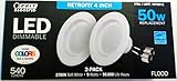 Feit Dimmable Led 4-Inch Retrofit Kit 50W Replacement (2 Pack)