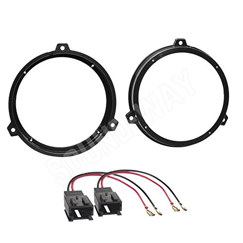 Sound Way Car Radio Speaker Installation Kit Speaker Adapter with 2 x Cable 16.5 cm Compatible with Fiat Panda