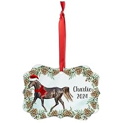 Black Missouri Fox Trotter Horse Christmas Ornament