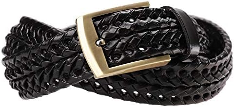 Fashion Men's Braided Belt Leather Strap for Jeans