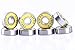 Mini Skater Abec 9 Precision 608 ZZ Bearings for Longboards and Skateboards (8pcs,Yellow)
